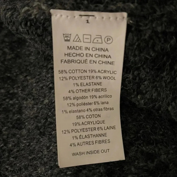 MICHAEL Michael Kors Women’s Large Gray Cotton‎ Wool Blend Cowl Neck Sweater - Picture 5 of 5